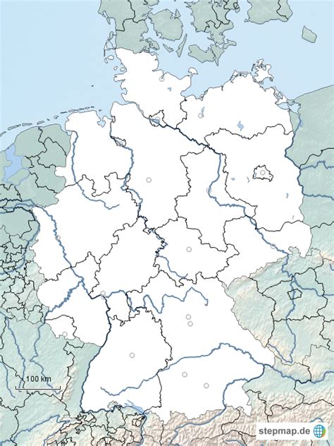 deutschlandkarte mit flüssen zum üben